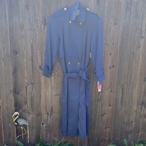 NEW YORK HARBOR 1980’s women’s Trench Coat Size Medium  NWT